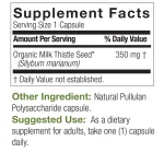 Organic Milk Thistle - Veggie Capsules 60 Capsules - Image 2